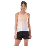 Áo chạy bộ Nữ Compressport Performance Singlet - Trắng/Cam (Buff Orange)