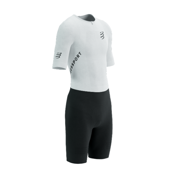 Đồ Ba Môn Nữ Compressport Stream SS Trisuit - Trắng/Đen (White/Black)
