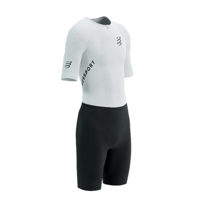 Đồ Ba Môn Nữ Compressport Stream SS Trisuit - Trắng/Đen (White/Black)