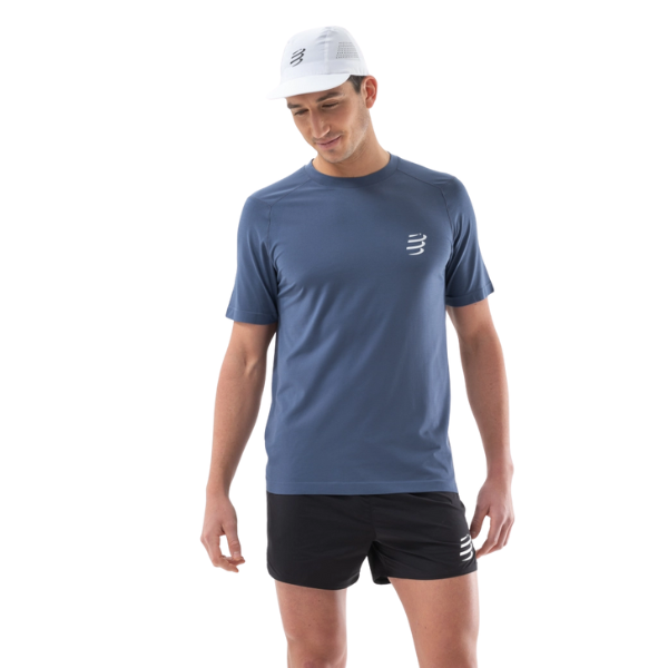 Áo chạy bộ Nam Compressport Performance SS Tshirt - Xanh (Indigo)
