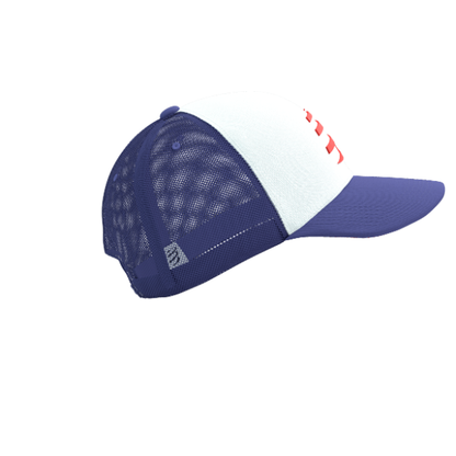 Mũ Chạy Bộ Compressport Trucker Cap - Orient Blue/Star White