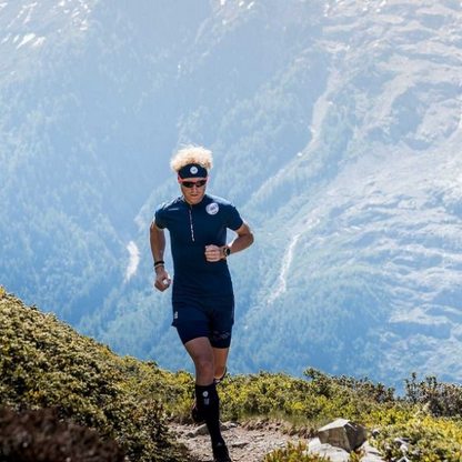 Áo chạy Trail Compressport Men's Trail Half - Zip - Fitted SS Top - Mont Blanc