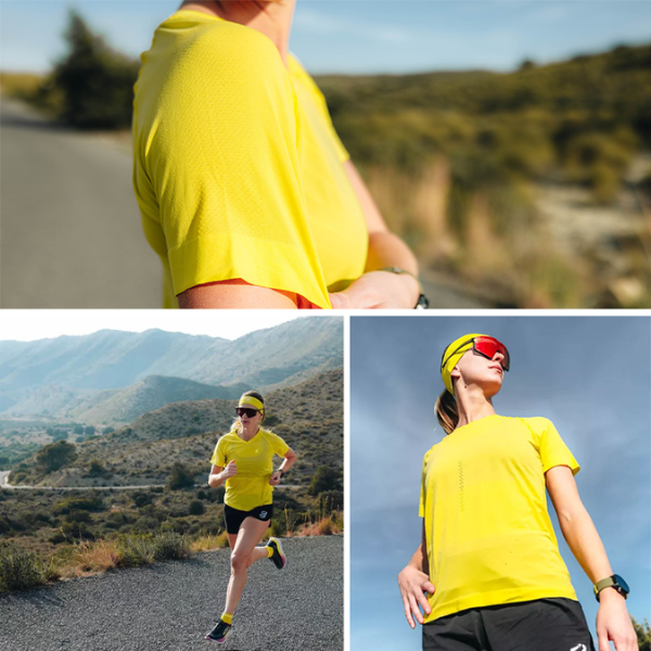 Áo chạy bộ Nữ Compressport Performance SS Shirt - Vàng (Green Sheen)