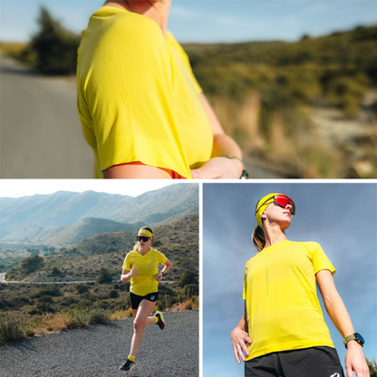 Áo chạy bộ Nữ Compressport Performance SS Shirt - Vàng (Green Sheen)