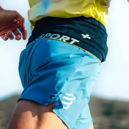 Đai chạy bộ Compressport Unisex's Free Belt - Xanh dương (Blues/Green Sheen)