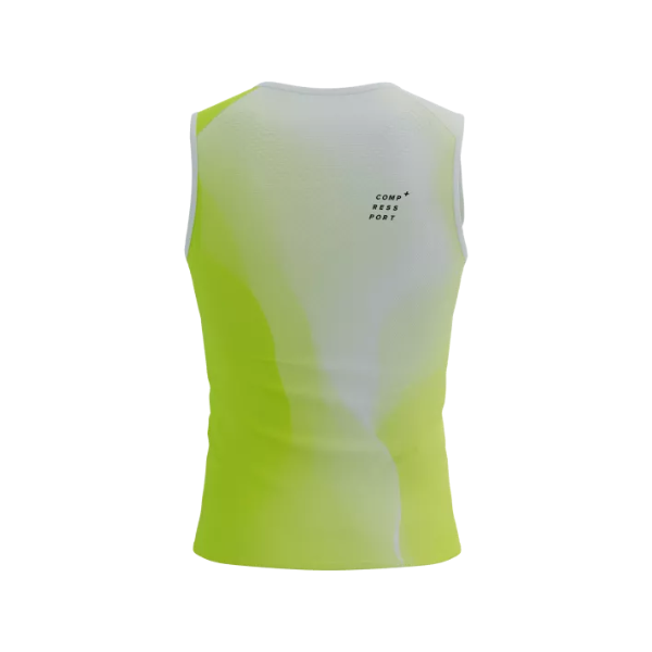 Áo chạy bộ Nam Compressport Performance Tank - Vàng (Safe Yellow)