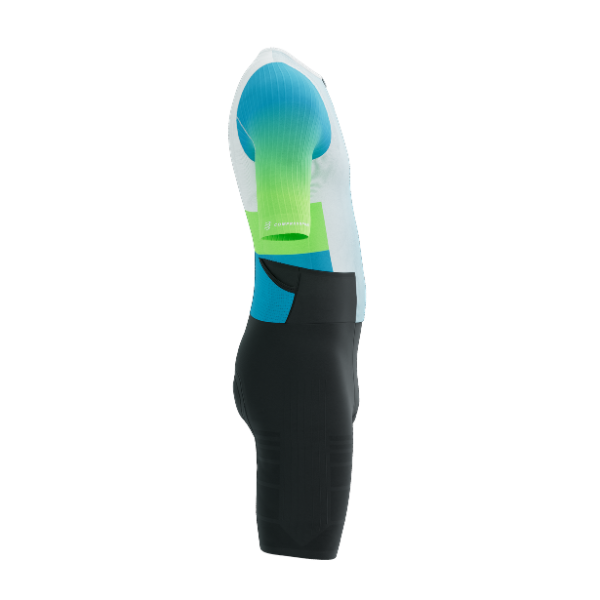Đồ Ba Môn Nam Compressport Stream SS Trisuit - Trắng/Xanh (White/Blue Green)