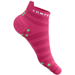 Compressport Unisex's Pro Racing Socks v4.0 Run Low - Hot Pink/Summer Green