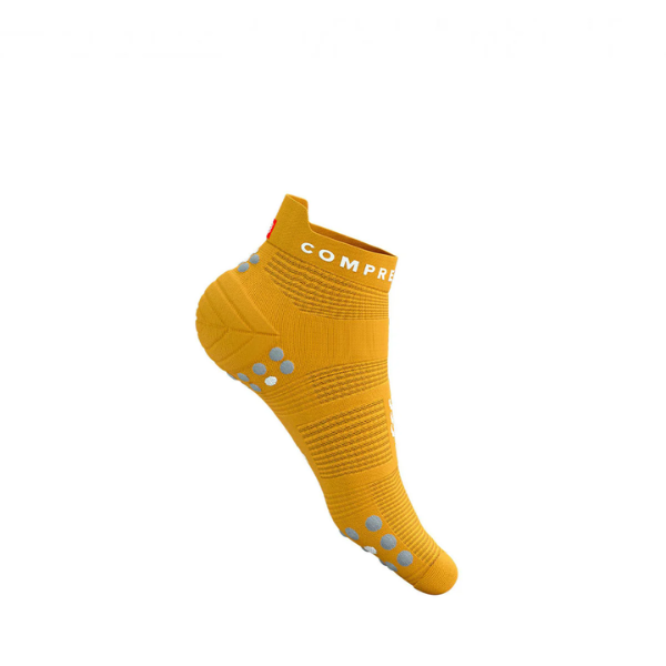 Compressport Unisex's Pro Racing Socks v4.0 Run Low - Citrus/Alloy