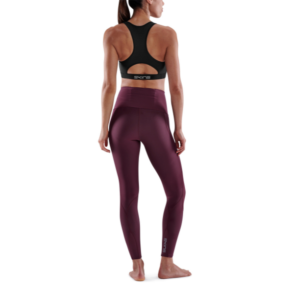 Quần Dài Bó Cơ Nữ SKINS Compression 3-Series - Burgundy