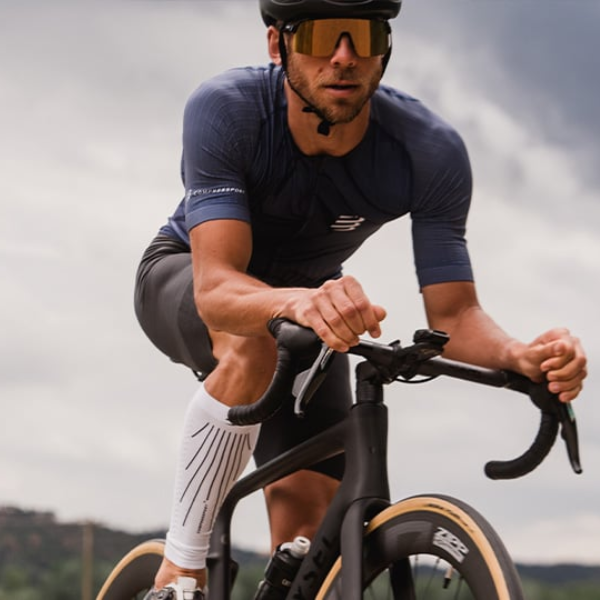 Đồ ba môn Nam Compressport Aero SS Trisuit - Xanh (Indigo Print)