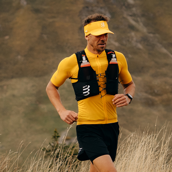 Mũ Compressport Spiderweb Headband On/Off - Vàng (Saffron)