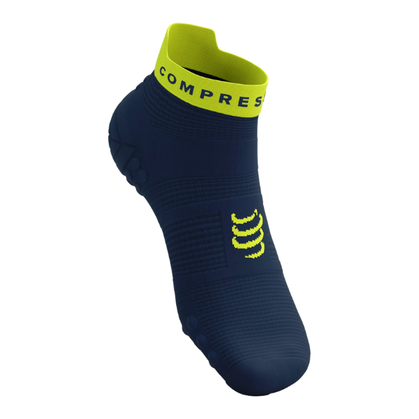 Tất chạy bộ Compressport Unisex's Pro Racing Socks v4.0 Run Low - Xanh (Blues/Green Sheen)