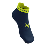 Compressport Unisex's Pro Racing Socks v4.0 Run Low - Blues/Green Sheen