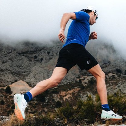 Tất chạy Trail Compressport Ultra Trail Low Socks - Đỏ/Trắng (Fluo Red/White)