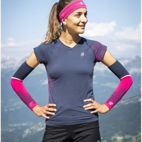 Băng bảo vệ ống tay Compressport Unisex's ArmForce Ultralight - Hồng (Magenta/Mood Indigo)