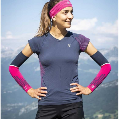 Băng bảo vệ ống tay Compressport Unisex's ArmForce Ultralight - Hồng (Magenta/Mood Indigo)