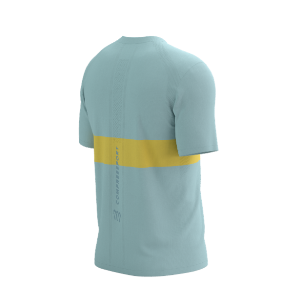 Áo chạy Bộ Nam Compressport Performance SS Tshirt - Ether/Lemon