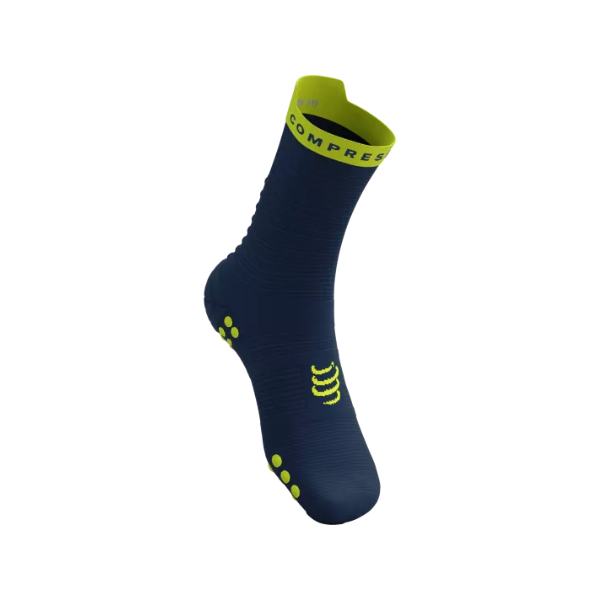 Tất chạy bộ Compressport Pro Racing Socks v4.0 Run High - Blues/Green Sheen
