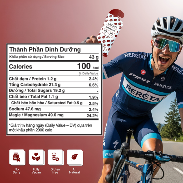 Gel năng lượng Lecka Energy Gel - Vị Cafe Cacao