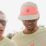 Mũ Compressport 5 Panel Light Cap Buff - Xanh/Đỏ (Nile/Fluo Red)