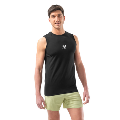 Áo chạy Trail Nam Compressport Trail Racing Tank - Đen (Black)