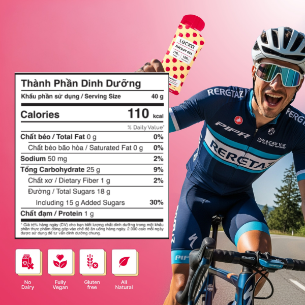 Gel năng lượng Lecka Energy Gel - Vị Chanh Dây