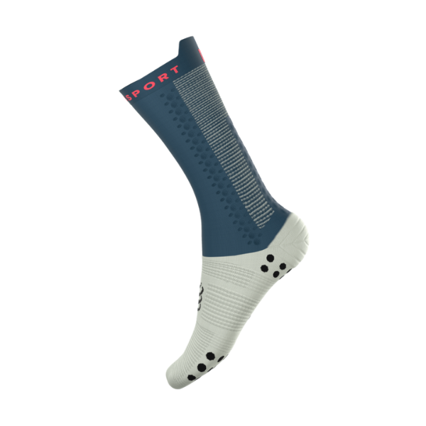 Tất đạp xe Compressport Unisex's Pro Racing Socks v4.0 Bike - Stargazer/Aqua/Fluo Red