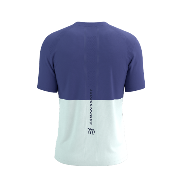Áo chạy Bộ Nam Compressport Performance SS Tshirt - Xanh Orient Blue
