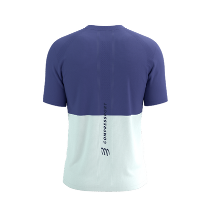 Áo chạy Bộ Nam Compressport Performance SS Tshirt - Xanh Orient Blue