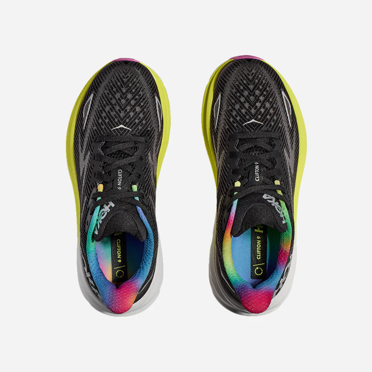 Giày chạy bộ Nam HOKA Clifton 9 - Đen (Black/All Aboard)