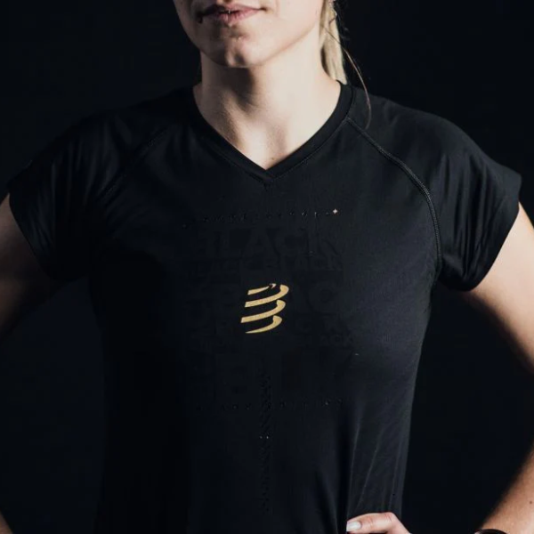 Áo chạy bộ Nữ Compressport Performance SS Tshirt - Black Edition 2022