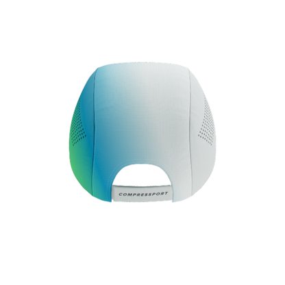 Mũ Chạy Bộ Compressport Pro Racing Cap - Star White/Blue Green