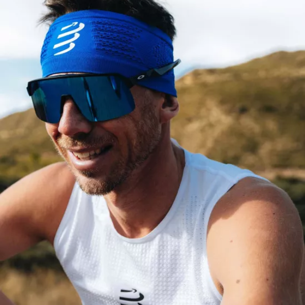 Băng đô thể thao Compressport Unisex's Headband On/Off - Xanh (Dazz Blue)