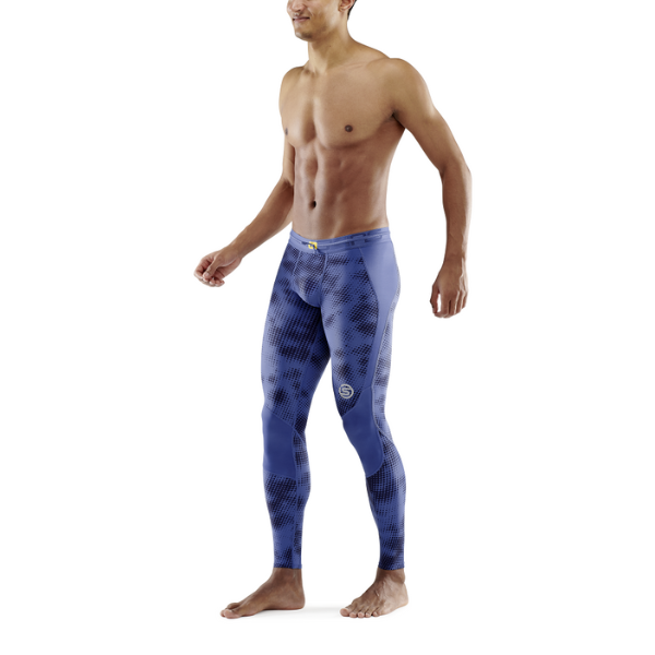 Quần Dài Bó Cơ Nam SKINS Compression 3-Series - Xanh (Camo Blue)