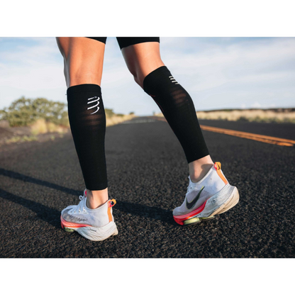 Băng bảo vệ bắp chân Compressport Calf Sleeves R2 Aero - Đen (Black/Red)