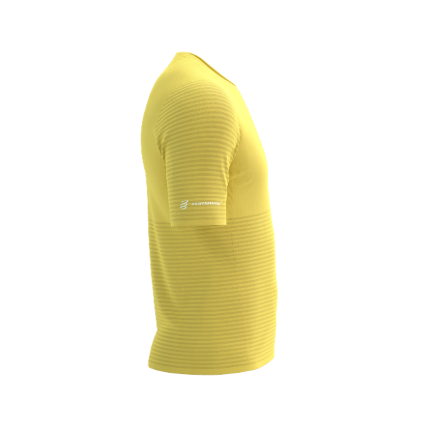 Áo chạy bộ Nam Compressport Pro Racing SS Tshirt - Vàng Lemon