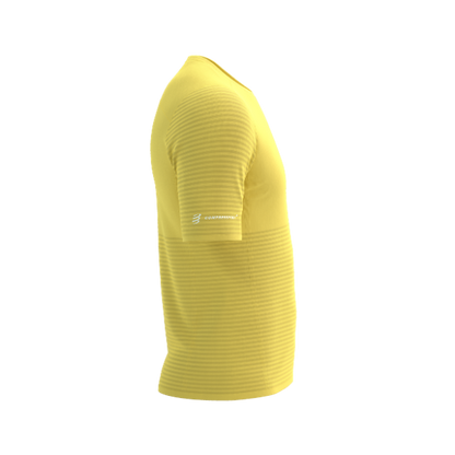 Áo chạy bộ Nam Compressport Pro Racing SS Tshirt - Vàng Lemon