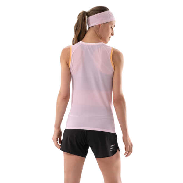 Áo chạy Trail Nữ Compressport Trail Racing Tank - Hồng/Cam (Roseate)