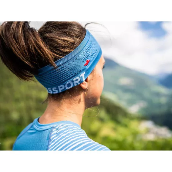 Compressport Unisex's Headband On/Off Uniq Size - Pacific Blue