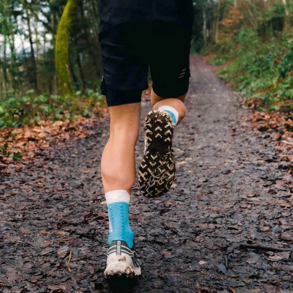 Tất chạy Trail Compressport Pro Racing Socks v4.0 Trail - Norse Blue/Neon Green