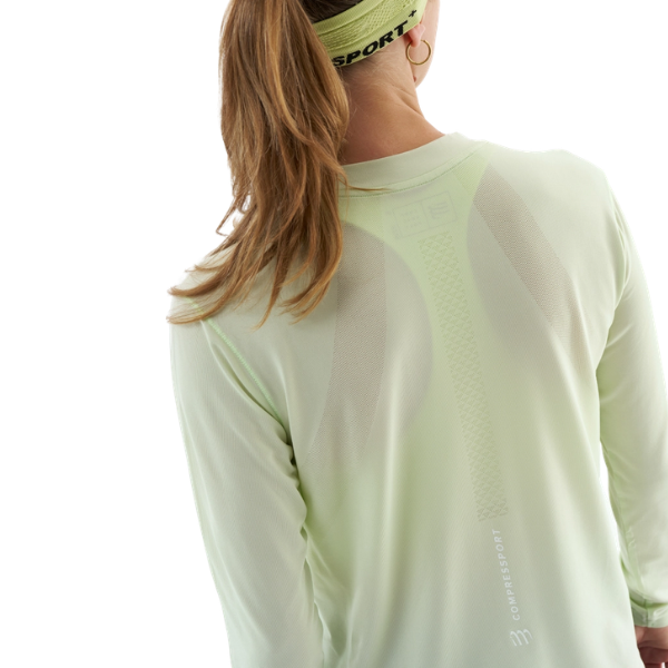 Áo chạy bộ Nữ Compressport Performance Long Sleeve Tshirt W - Xanh Aqua