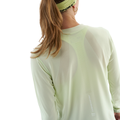 Áo chạy bộ Nữ Compressport Performance Long Sleeve Tshirt W - Xanh Aqua