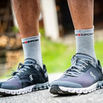 Compressport Pro Racing Socks v4.0 Run High - Grey Melange/Black