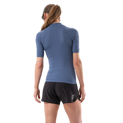 Áo chạy Trail Nữ Compressport Trail Postural SS Top - Xanh (Indigo Blue)