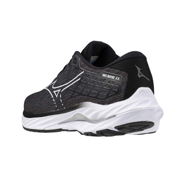 Giày chạy bộ Nữ Mizuno Wave Inspire 20 2E - Đen (Ebony/White/Black)