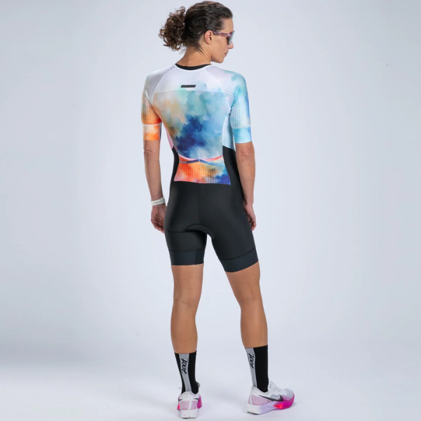 Đồ Ba môn Nữ Zoot Women's Elite Tri Aero Fz Racesuit - Chromoflow