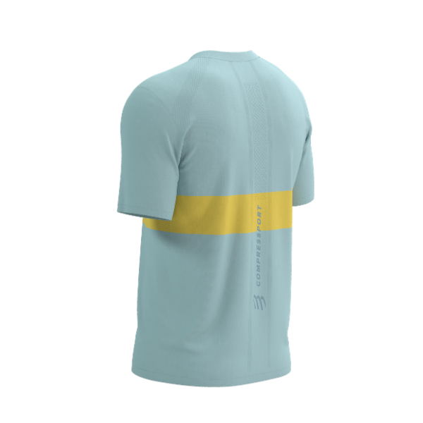Áo chạy Bộ Nam Compressport Performance SS Tshirt - Ether/Lemon