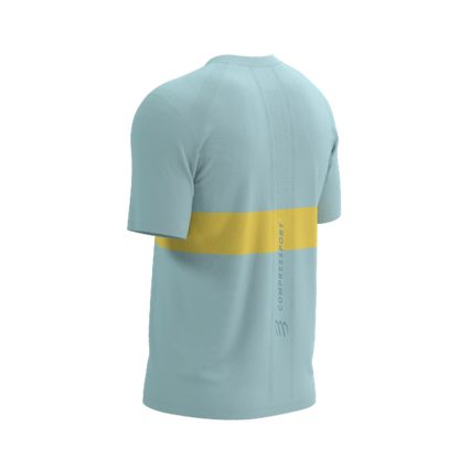 Áo chạy Bộ Nam Compressport Performance SS Tshirt - Ether/Lemon