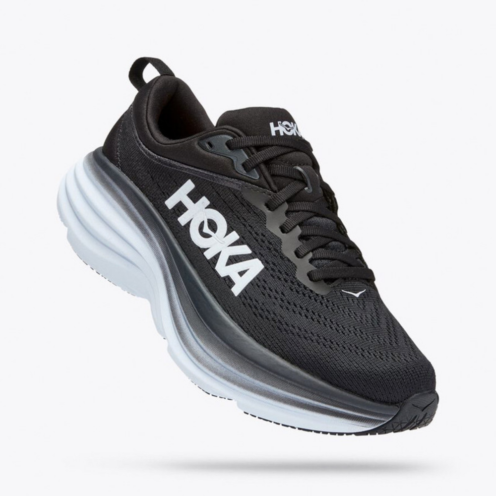 Giày chạy bộ Nam HOKA Bondi 8 Wide - Đen/Trắng (Black/White)